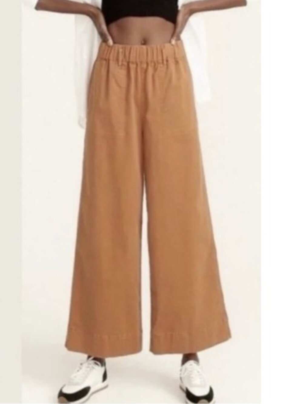 J Crew Pull-on Wide-Leg Chino Pant Size S